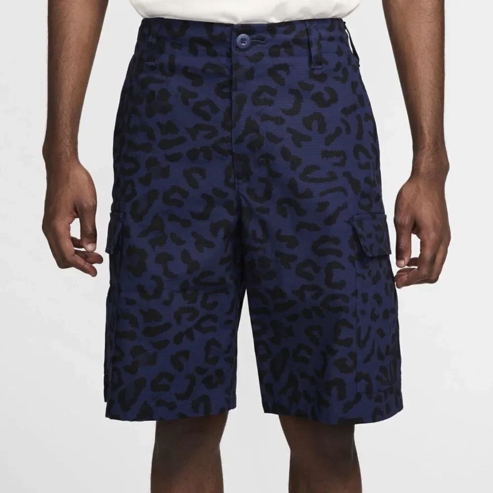 Nike SB Kearny Cargo Allover Print Skate Shorts Navy